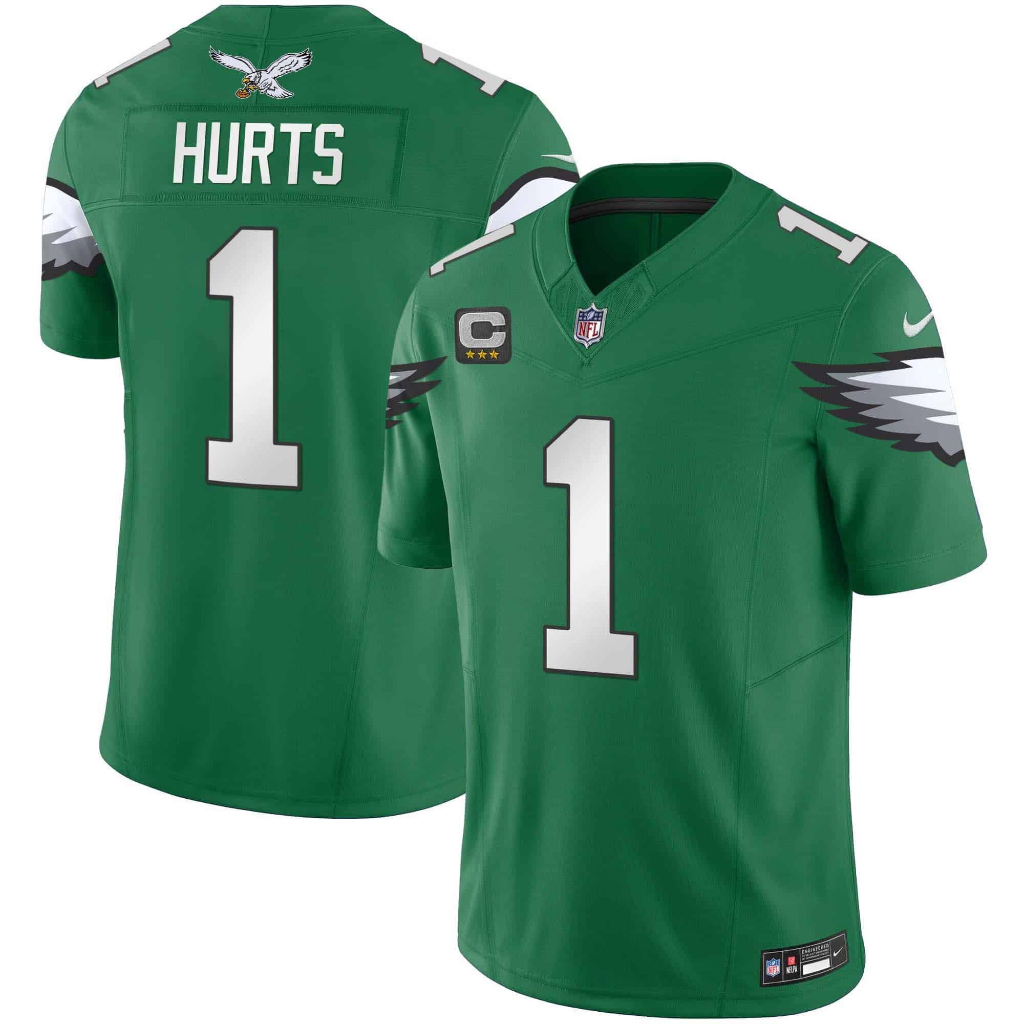Men Philadelphia Eagles #1 Hurts Green 2024 Nike Vapor Limited NFL Jersey->indianapolis colts->NFL Jersey